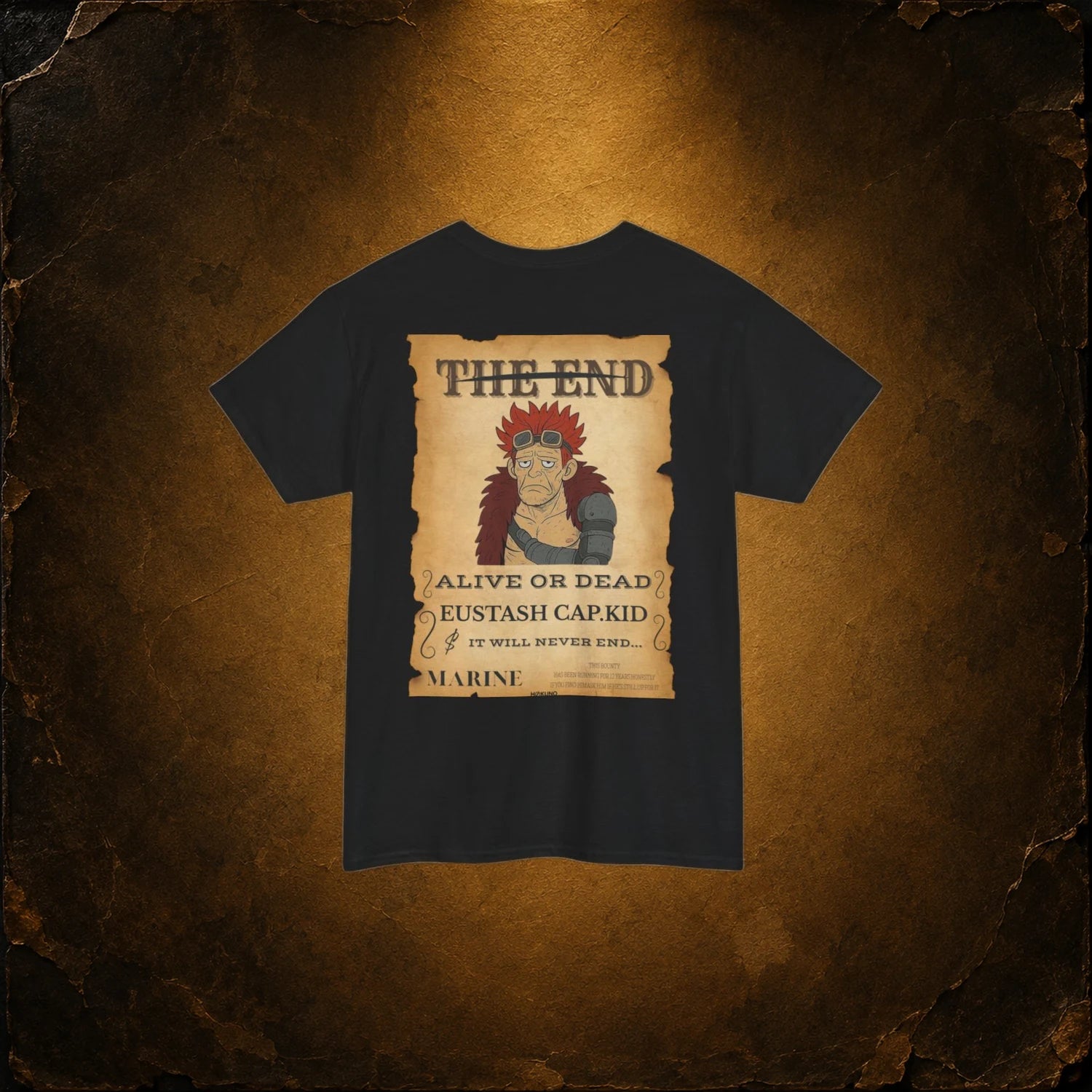 Eustash Cap.kid • Wanted Poster Black Tee