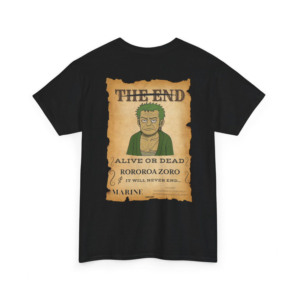 Rororoa Zoro • Wanted Poster Black Tee — vue 2