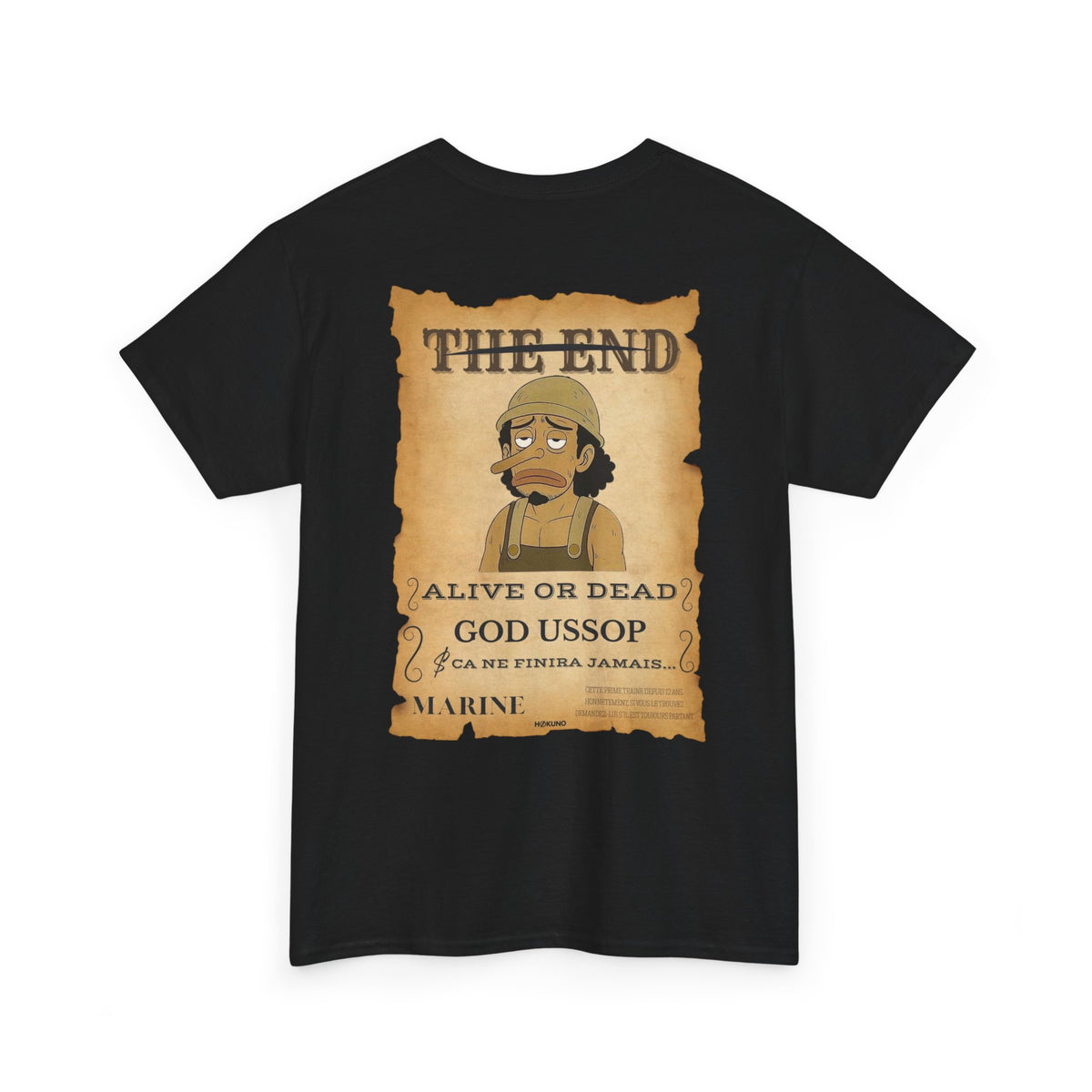 God Ussop • Wanted Poster Black Tee — vue 2