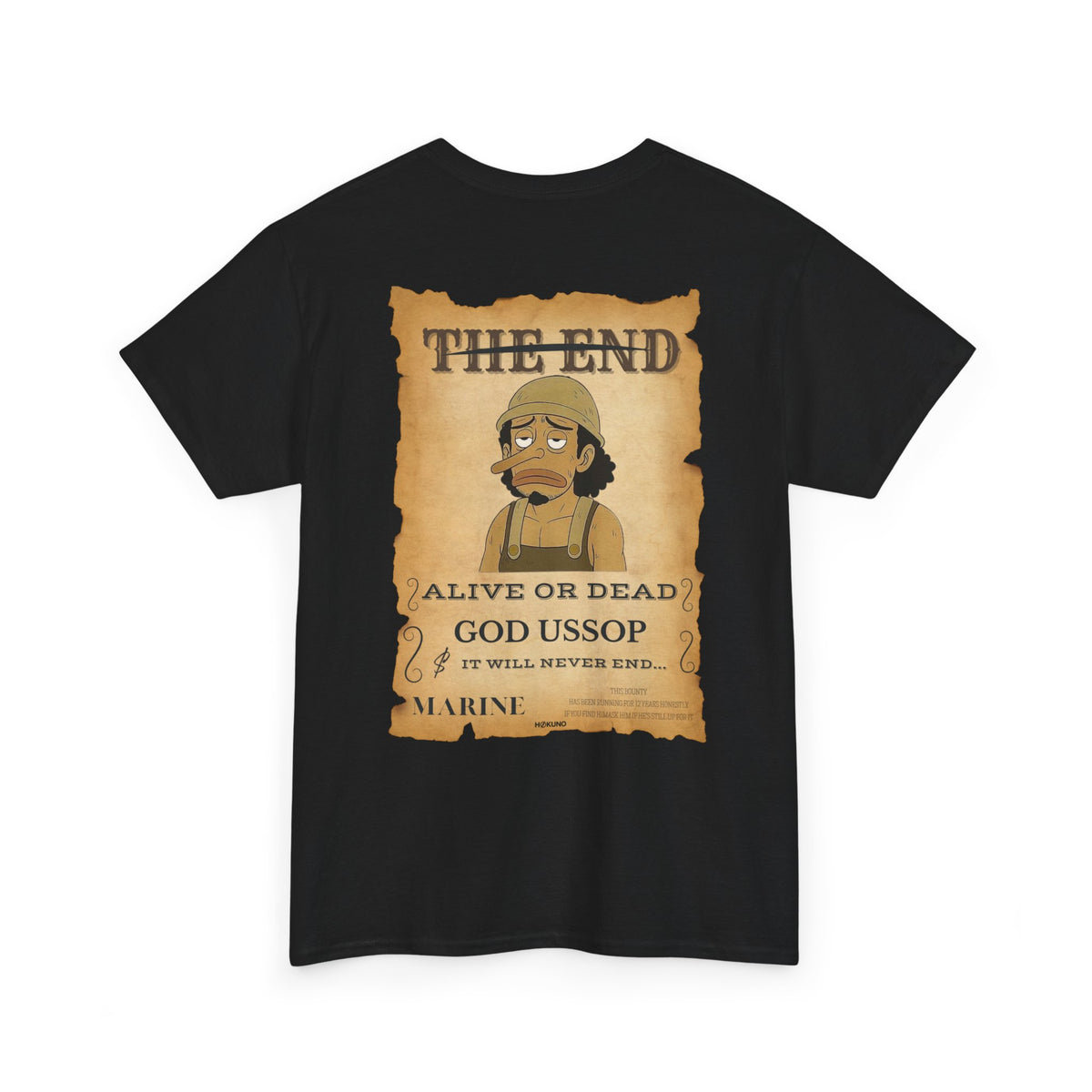 God Ussop • Wanted Poster Black Tee — vue 2