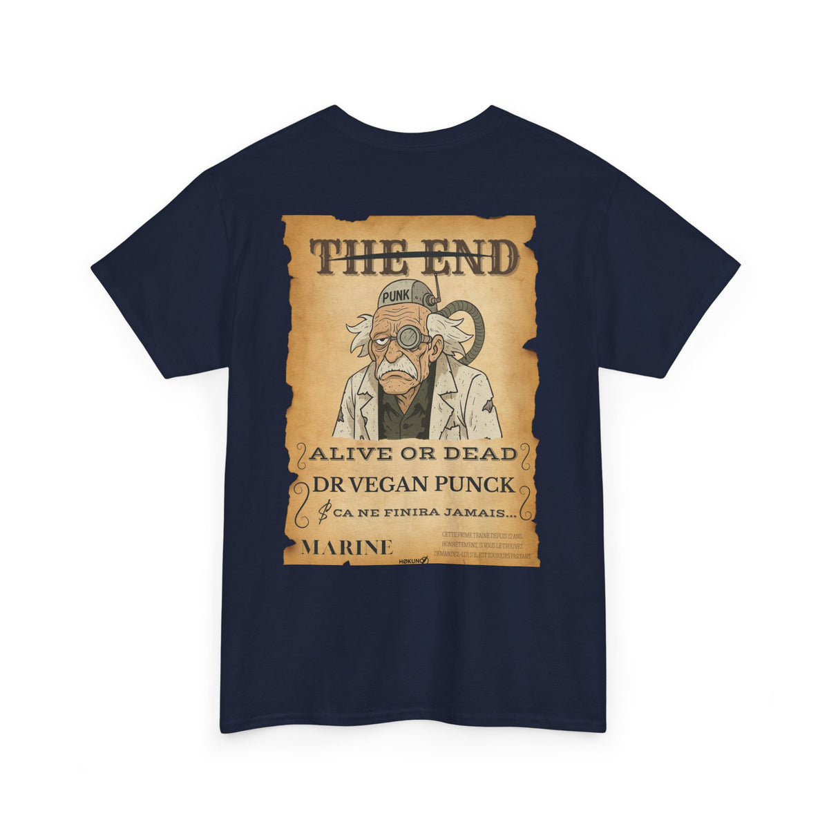 Dr Vegan Punck • Wanted Poster Black Tee — vue 5