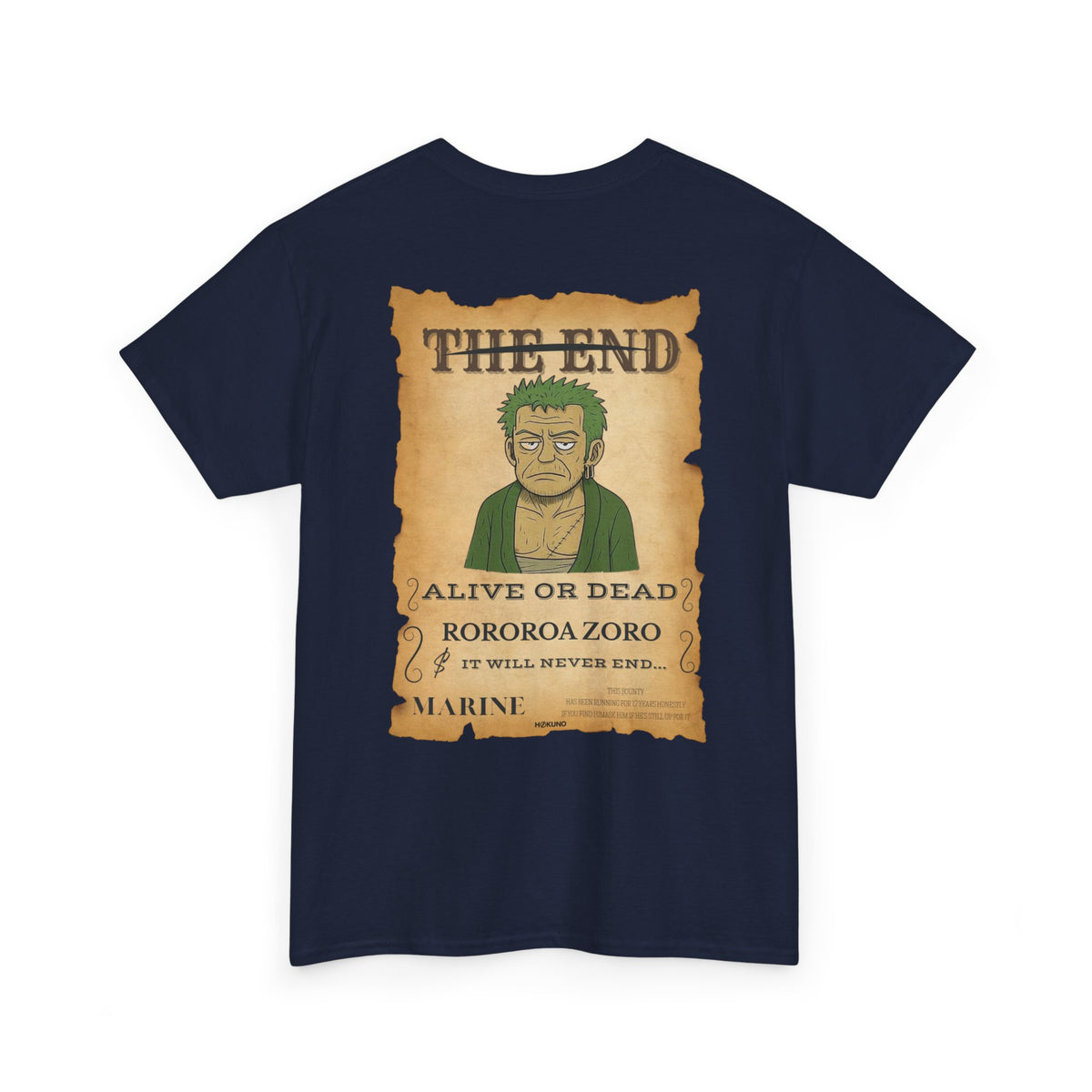 Rororoa Zoro • Wanted Poster Black Tee — vue 5